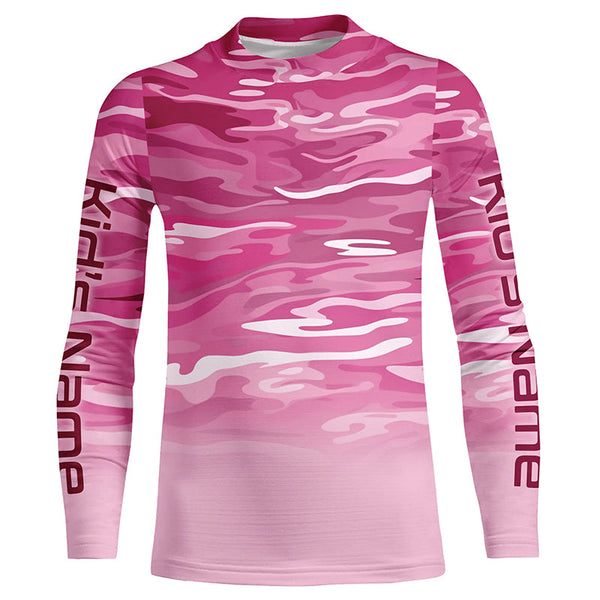 Pink Camo Custom Crappie Long Sleeve Unisex Fishing Shirts, Crappie Wo –  Myfihu