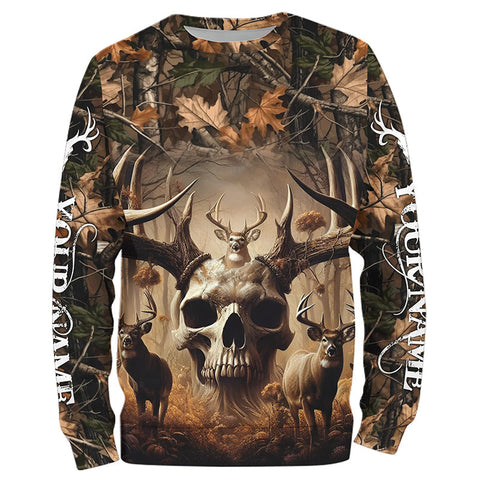 Deer Skull Deer Hunting Full Printing Shirts Custom Deer Hunter Apparel Men And Women Big Game Hunting Outfit IPHW5465
