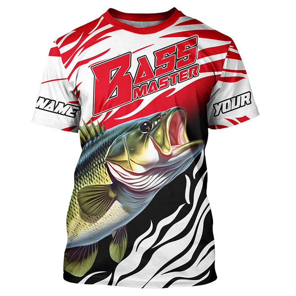 Personalized Bass master Fishing jerseys, Largemouth Bass Long sleeve performance Fishing Shirts IPHW3358