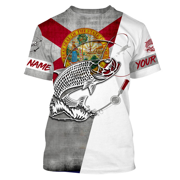 Florida Tarpon Custom Long Sleeve performance Fishing Shirts, Tarpon Fishing jerseys IPHW2899