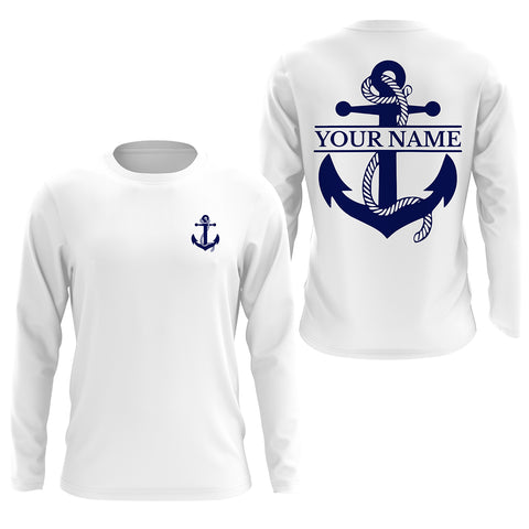Personalized Anchor Saltwater UV Long Sleeve performance Fishing Shirts, Custom marine Shirts - IPHW1817