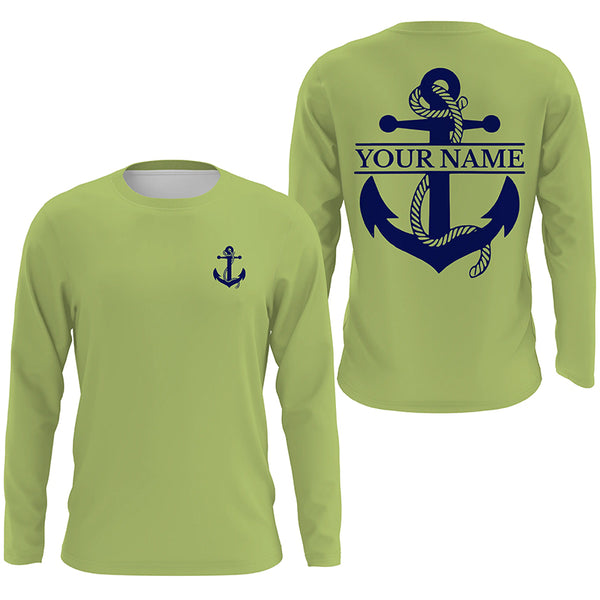 Personalized Anchor Saltwater UV Long Sleeve performance Fishing Shirts, Custom marine Shirts - IPHW1817