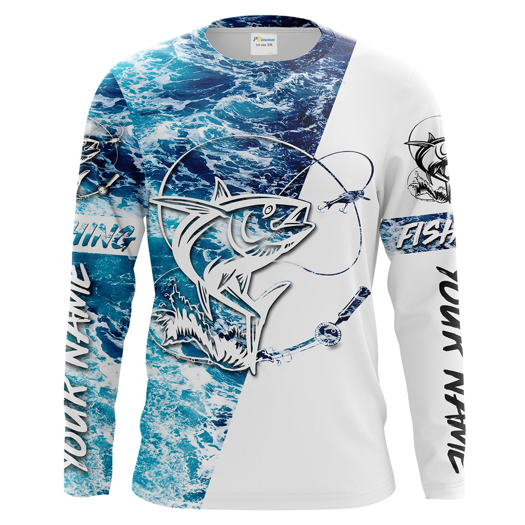 Tuna Saltwater Fishing Custom Long Sleeve Fishing Shirts, personalized –  Myfihu