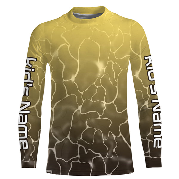 Walleye Fish skin Custom Long sleeve performance Fishing shirts, Walleye Fishing jerseys IPHW3053