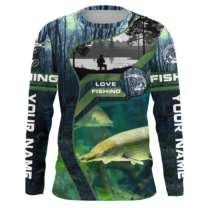 Alligator Gar Custom Long Sleeve Uv Fishing Shirts, Gar Hunter Fishing –  Myfihu