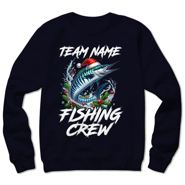 Custom Christmas Wahoo Fishing Team Shirts, Wahoo Fishing Crew Sweatshirt, Christmas Fishing Gifts IPHW5664