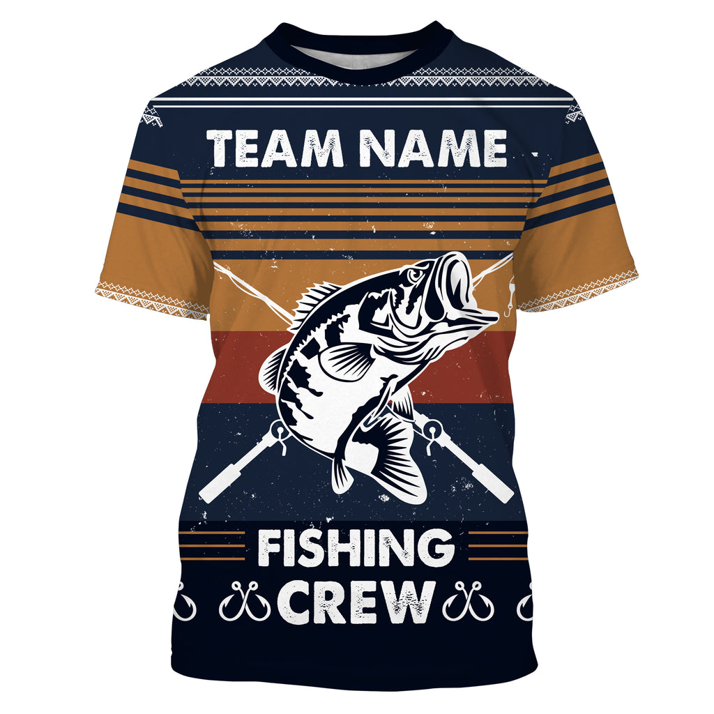 Bass Fishing Crew Ugly Sweater Pattern Custom Bass Fishing Christmas Gifts IPHW1879, Kid Long Sleeves UPF / M