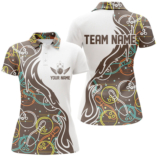 Custom Bowling Shirts For Women, Personalized Bowling Team Jerseys IPHW4496
