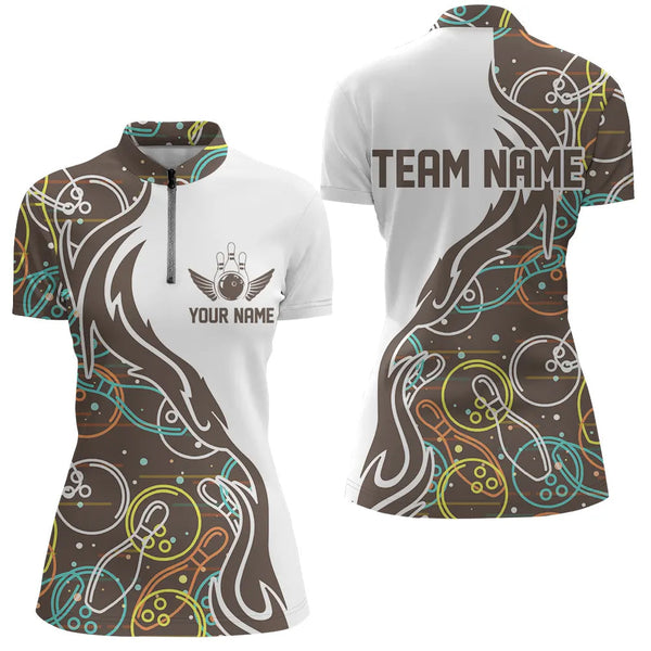 Custom Bowling Shirts For Women, Personalized Bowling Team Jerseys IPHW4496