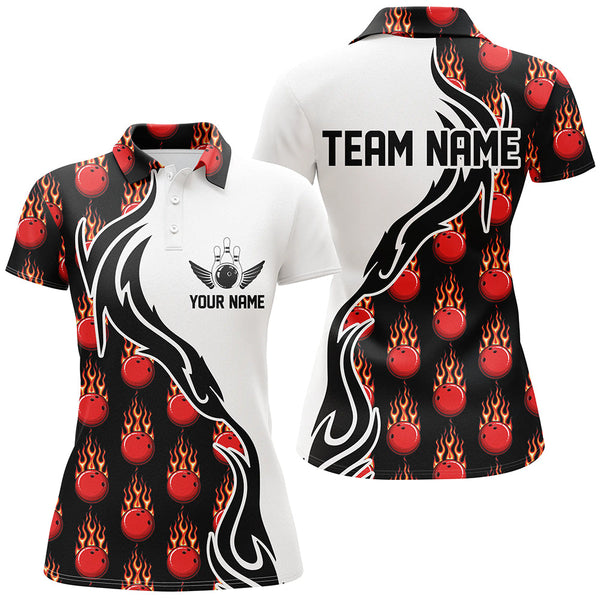 Custom Bowling Shirts For Women, Personalized Bowling Team Jerseys Bowling Pattern IPHW4959