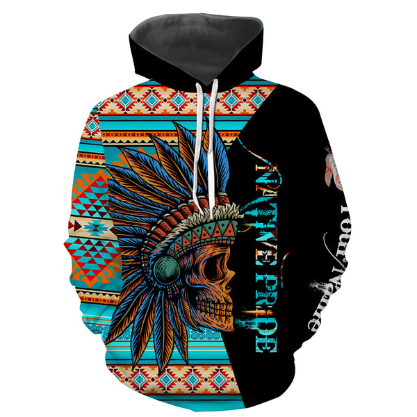 Custom Skull Native American Pattern 3D Shirt - Indigenous Americans Culture Clothing Personalized Gifts - IPHW1743