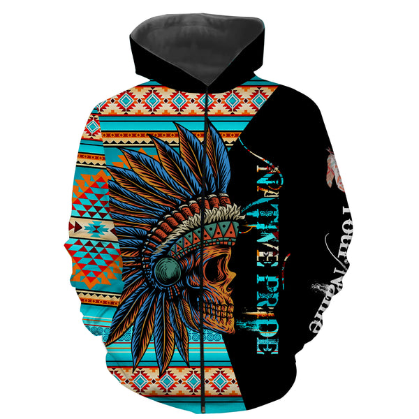 Custom Skull Native American Pattern 3D Shirt - Indigenous Americans Culture Clothing Personalized Gifts - IPHW1743