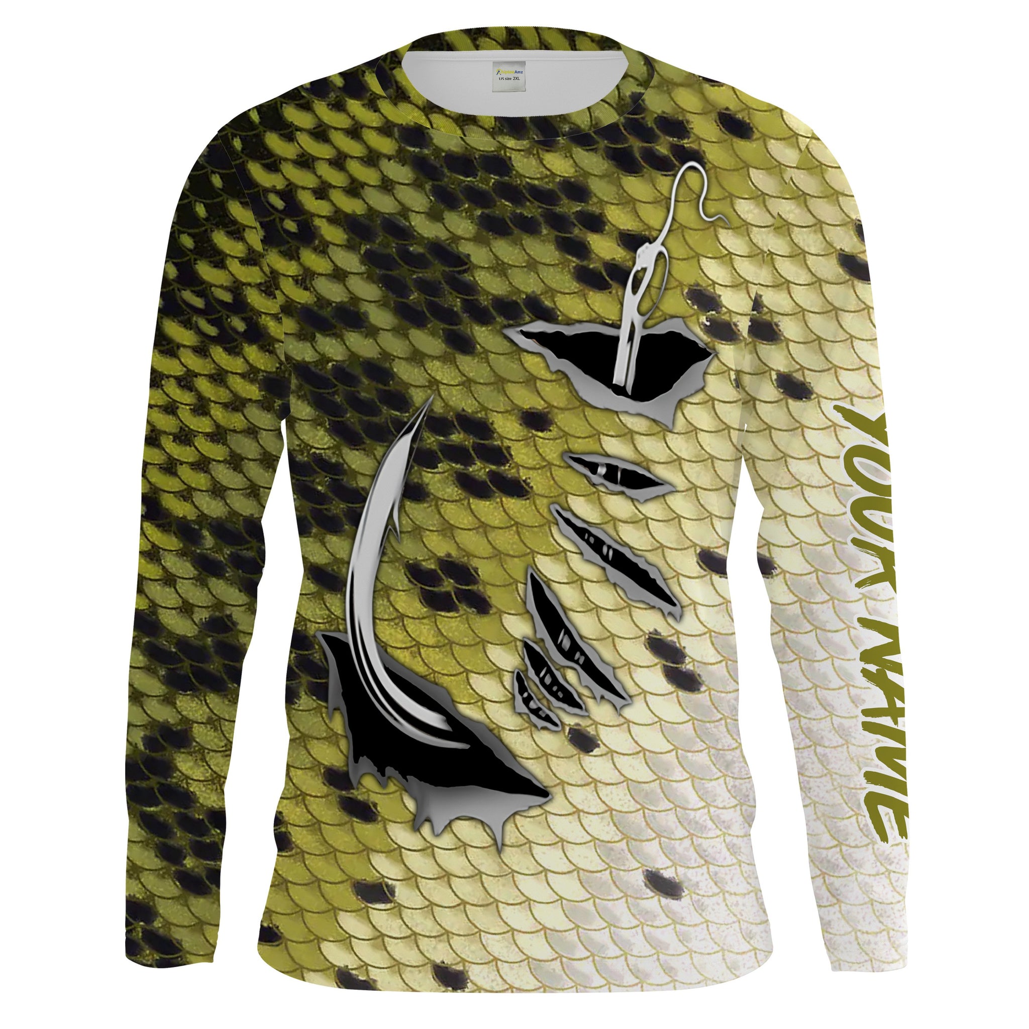 Custom Bass Fishing camo Long Sleeve performance Fishing Shirts, Perso –  Myfihu