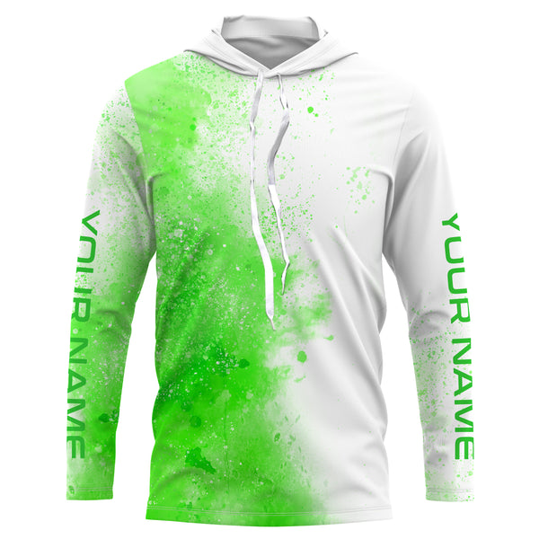 green water splash Custom Long sleeve performance Fishing Shirts, fishing camo tournament Shirt IPHW3590