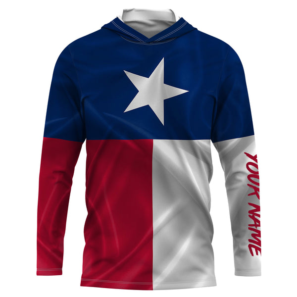 Personalized Texas Flag UV Protection Long Sleeve performance Fishing Shirts IPHW479