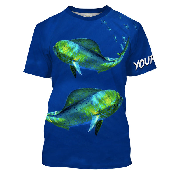 Mahi Mahi Fishing Custom Long sleeve performance Fishing Shirts, Mahi Mahi Tournement Fishing Shirts UPF 30+ - IPHW812