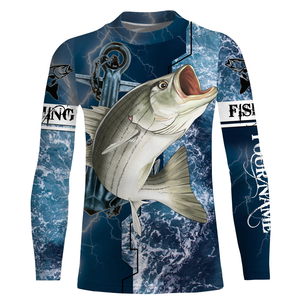 Custom Striped Bass Long Sleeve Fishing Shirts, Striper Bass Shirt Fis –  ChipteeAmz