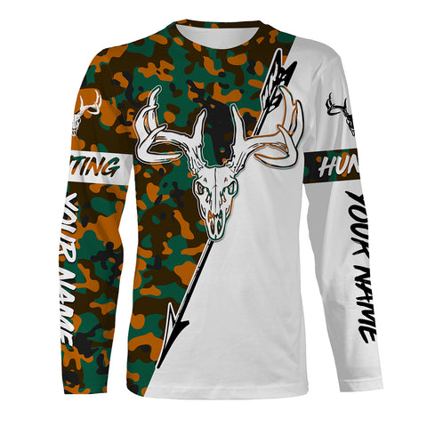Bow Hunting Archery Deer skull Custom All over printed shirts - personalized Hunting camo apparel - IPHW1868