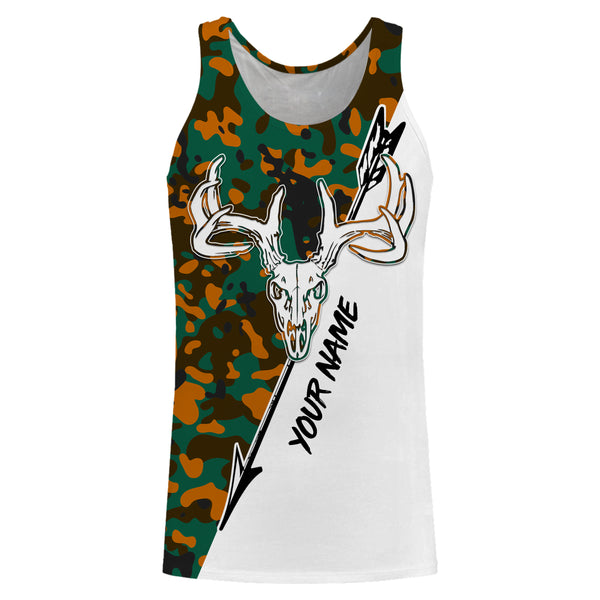 Bow Hunting Archery Deer skull Custom All over printed shirts - personalized Hunting camo apparel - IPHW1868