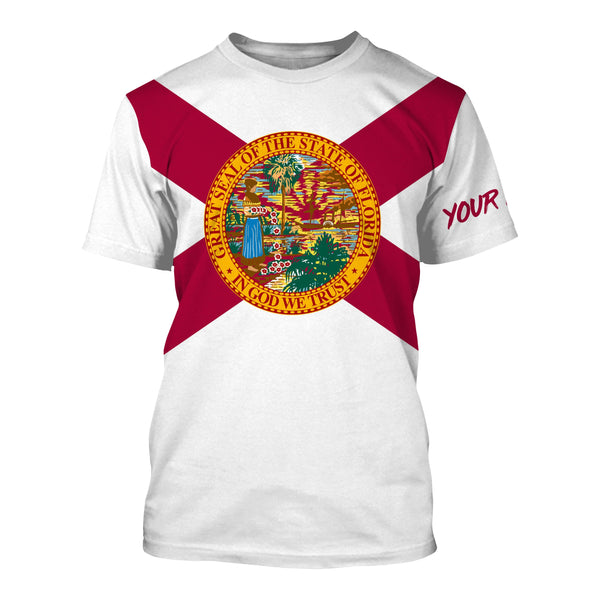 Custom Florida Flag Shirts, Patriot Long Sleeve Performance Shirts UV Protection Upf 30+  - IPHW731