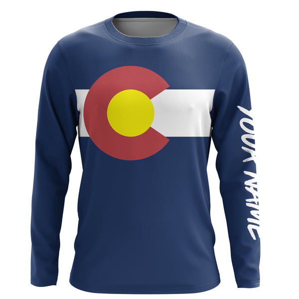 Colorado Flag Custom Patriot Long Sleeve Shirts UV Protection Upf 30+ Performance Colorado Clothing Upf 30+ - IPHW732