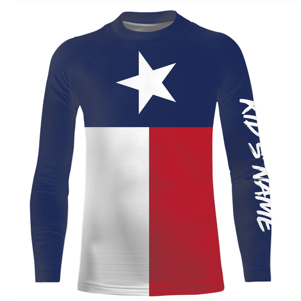 Texas Shirts Texas Flag Custom UV Long Sleeve Performance Shirts - Personalized Texas Clothing - IPHW733