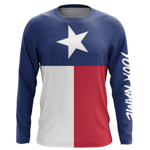 Texas Shirts Texas Flag Custom UV Long Sleeve Performance Shirts - Personalized Texas Clothing - IPHW733