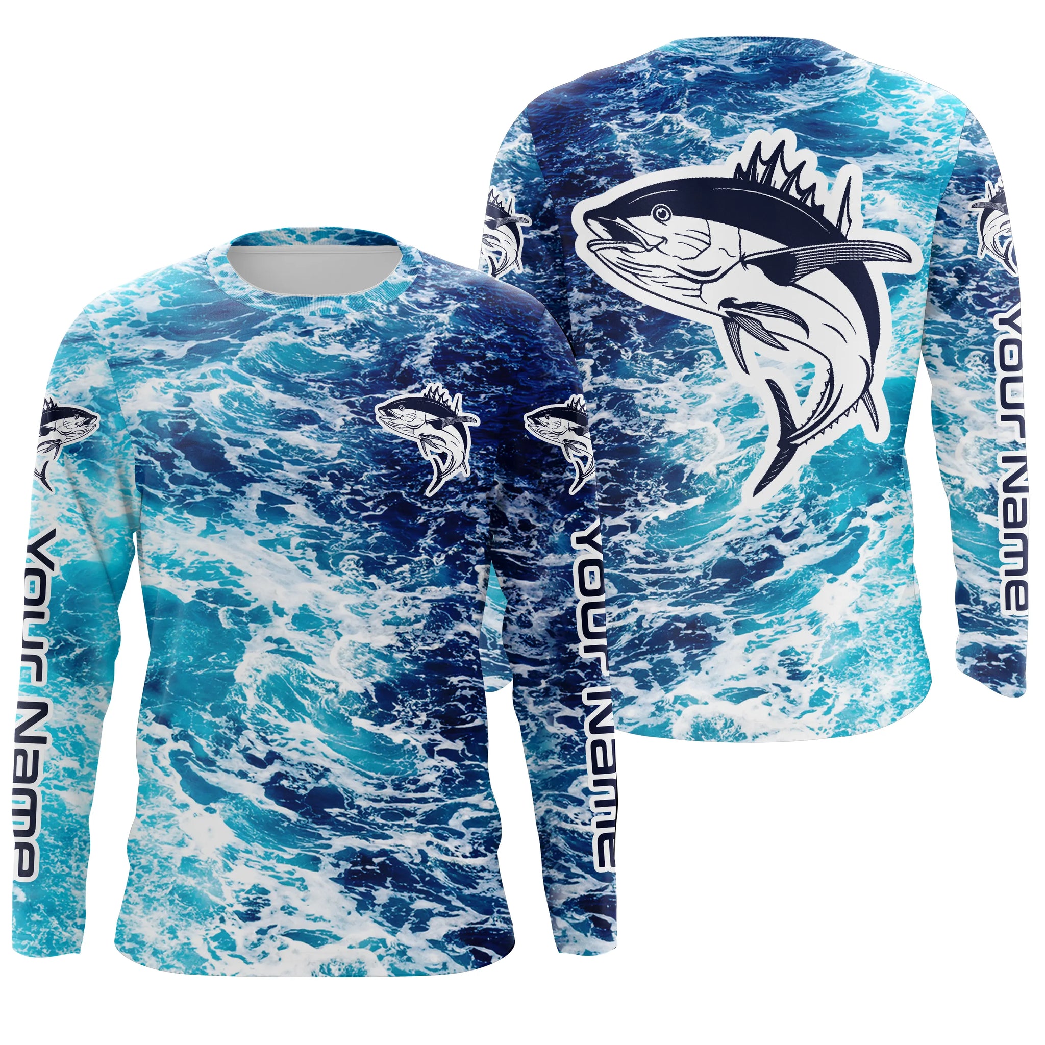 Tuna Custom Long Sleeve Performance Fishing Shirts, Tuna Fishing Jerse –  Myfihu