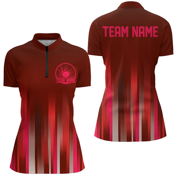 Custom Bowling Jerseys With Name For Women, Personalized Bowling Team Jerseys IPHW4989
