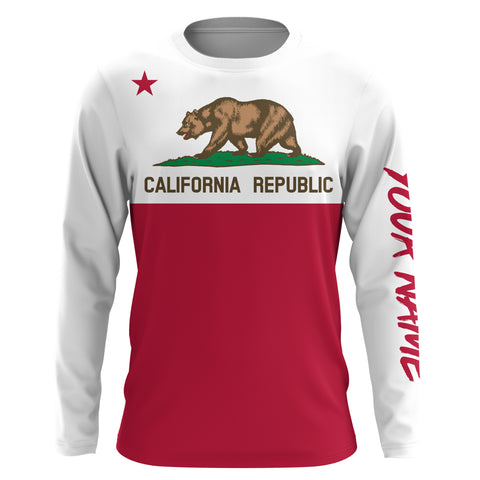 California Flag Shirts Custom UV Long Sleeve Performance Shirts - Personalized California Clothing - IPHW1806