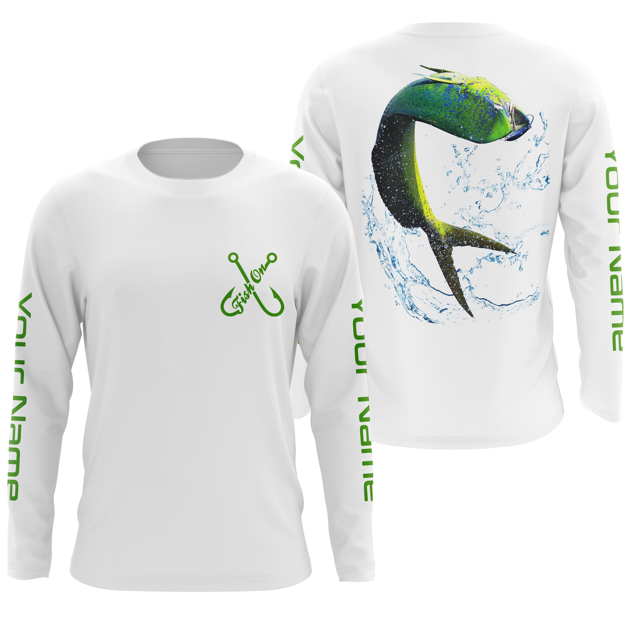 Mahi Mahi Custom Long Sleeve performance Fishing Shirts, Mahi Mahi Tou –  Myfihu