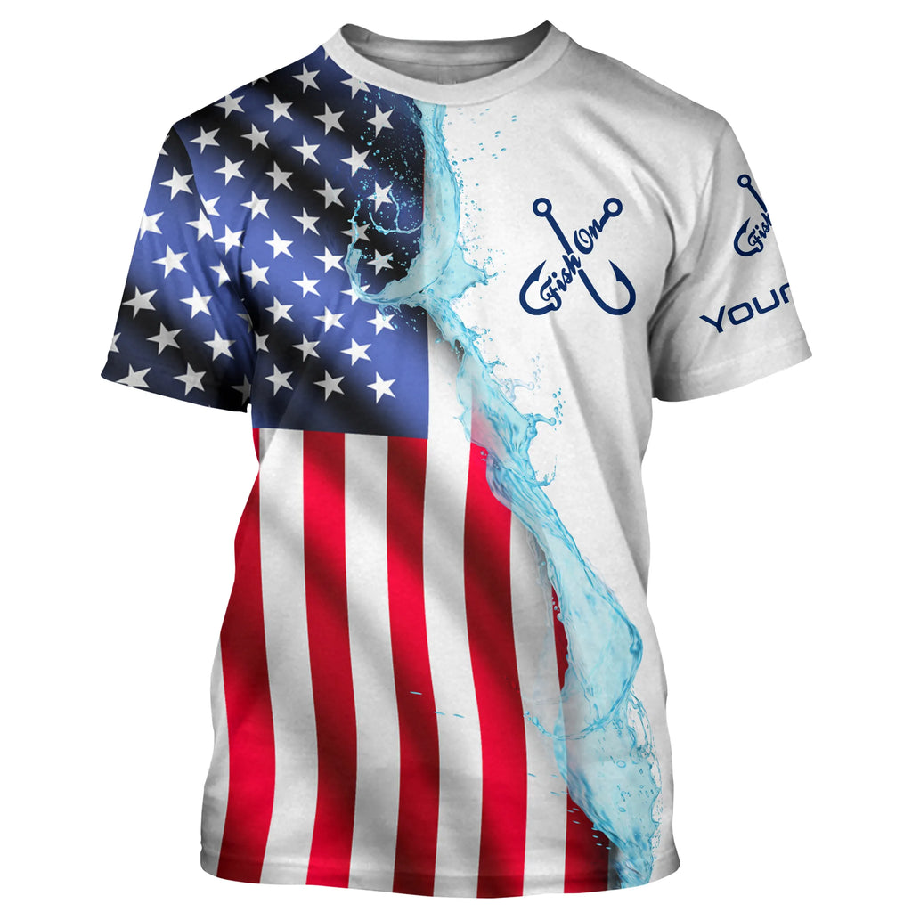 American Flag Custom Long Sleeve Performance Fishing Shirts, Patriotic –  Myfihu