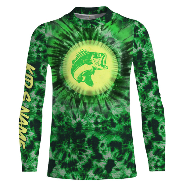 Tie dye Bass Fishing camo Custom Long sleeve performance Fishing Shirts UV Protection, Bass Shirts - IPHW1650