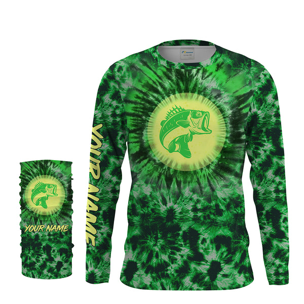 Tie dye Bass Fishing camo Custom Long sleeve performance Fishing Shirts UV Protection, Bass Shirts - IPHW1650