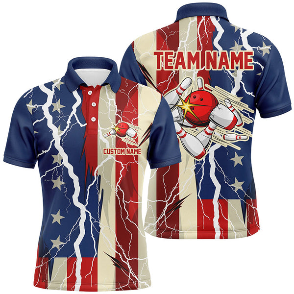 Persnalized American Flag Strike Bowling Team Shirts For Men And Women, Bowler Outfit IPHW5992