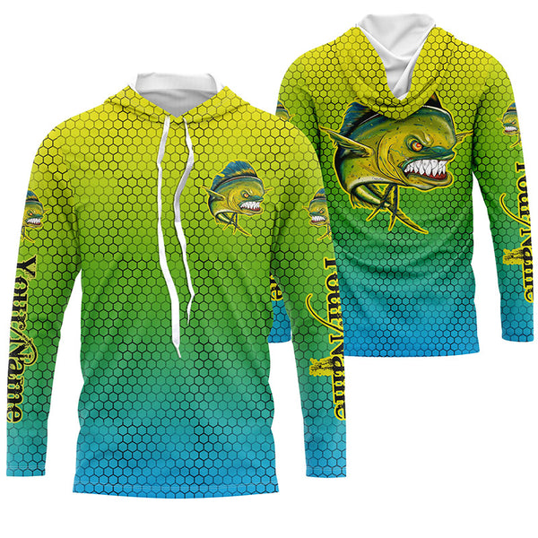 Mahi Mahi Dorado Scales Custom Uv Protection Fishing Shirts, Mahi Mahi Fishing Jerseys IPHW3771