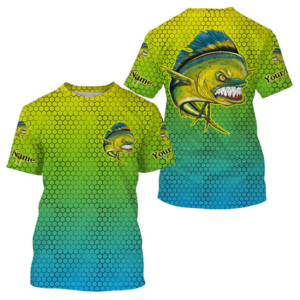 Mahi Mahi Dorado Scales Custom Uv Protection Fishing Shirts, Mahi Mahi Fishing Jerseys IPHW3771