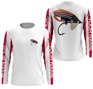 American Flag Fishing lure Patriotic Custom Fly Fishing Shirts | personalized Fishing gifts Fishing apparel - IPHW1296