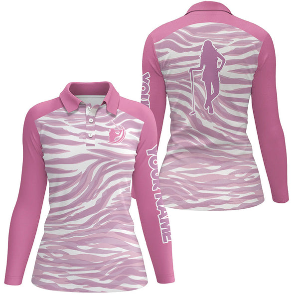 Pink Womens Golf Polo Shirts custom Pink Golf Shirt For Ladies, Gifts for Golf lovers NQS6798