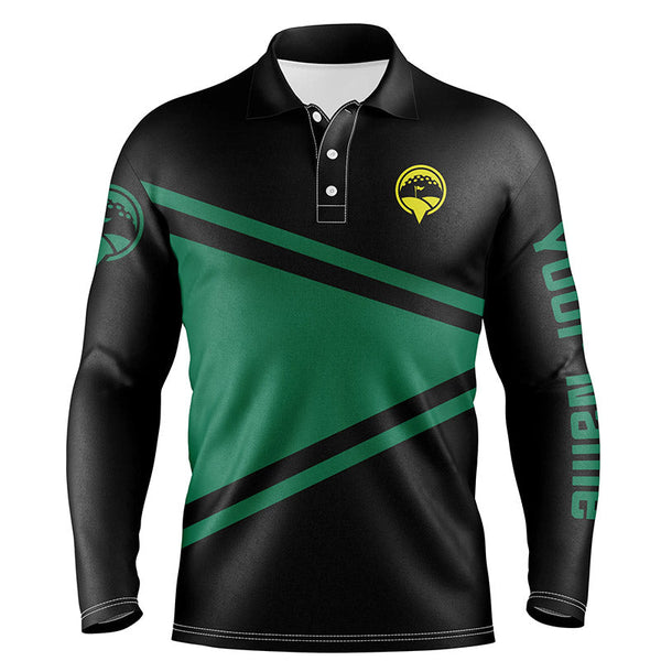 Black and green Mens golf polo shirts custom golf outfit men, best golf gifts for men NQS5668