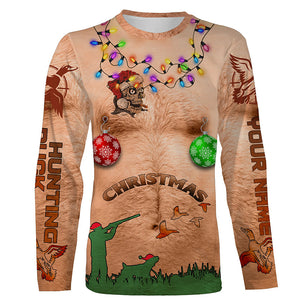 Mens ugly christmas clearance sweater hairy chest