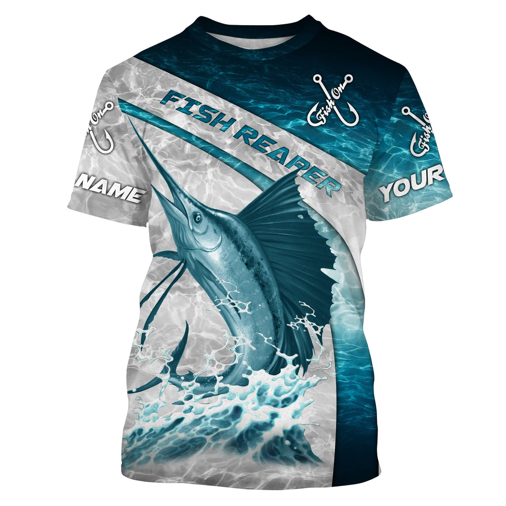 Sailfish fishing blue deep sea Custom UPF fishing Shirts jersey, custo –  ChipteeAmz