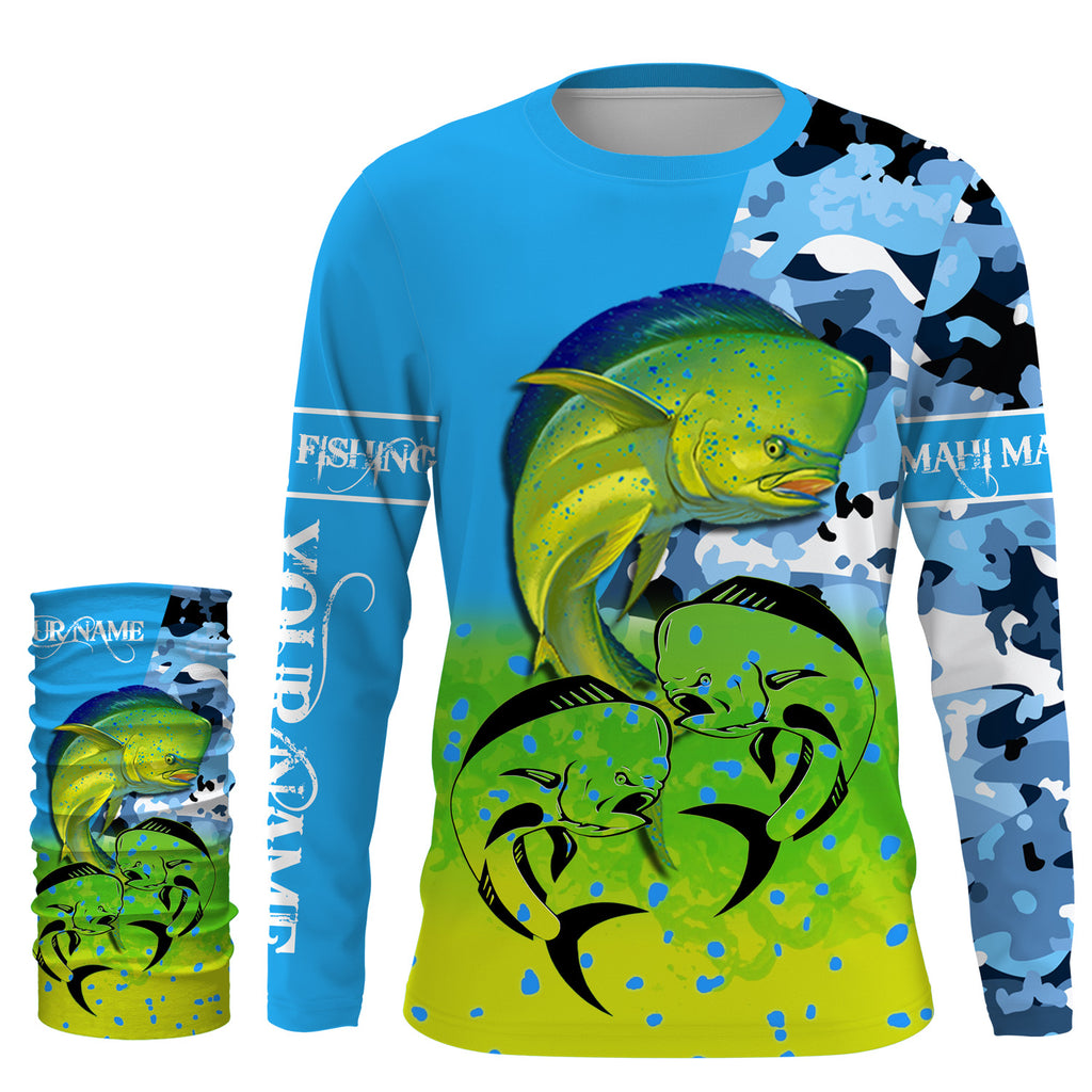 Mahi Mahi fishing Custom Name sun protection UPF long sleeves fishing –  Myfihu