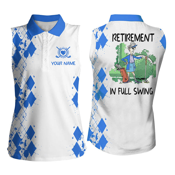 Womens sleeveless polo shirt custom retirement in full swing, Mother's day gifts for mom| Multicolor NQS5295