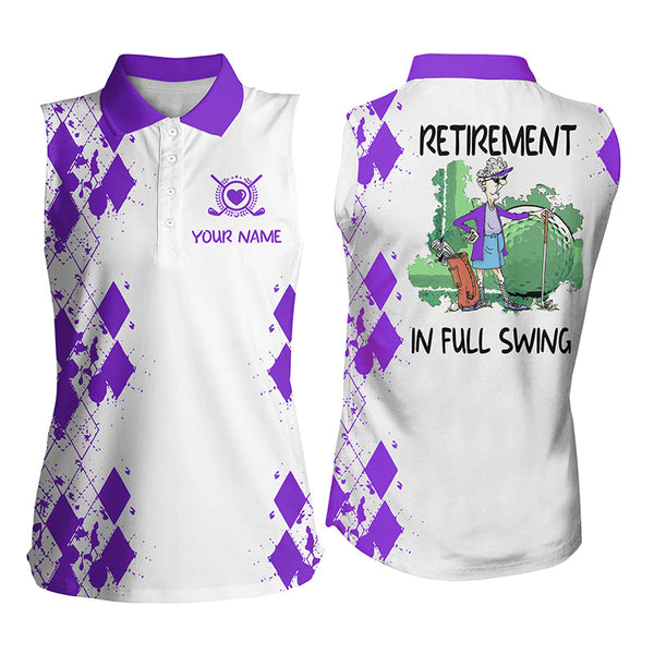 Womens sleeveless polo shirt custom retirement in full swing, Mother's day gifts for mom| Multicolor NQS5295