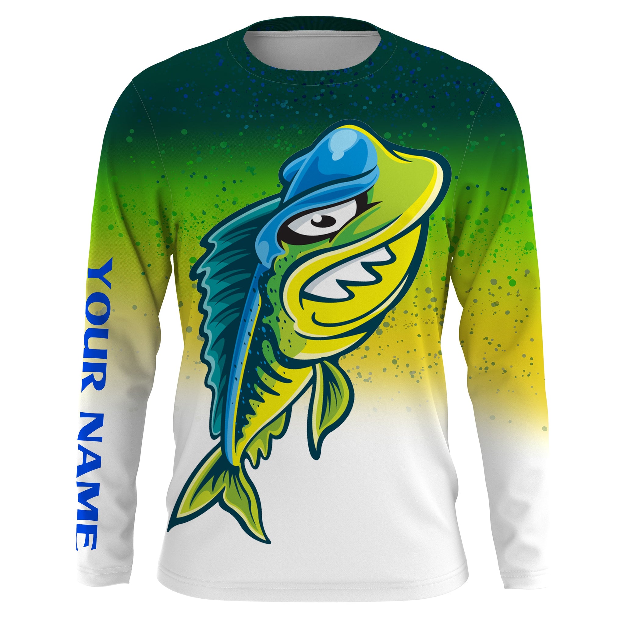 Funny Mahi mahi skeleton green scales Custom Name sun protection long –  Myfihu