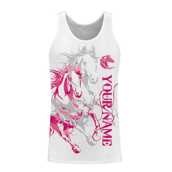 Love Horse tattoo pink camo cute horse shirt for girl Customize Name 3D All Over Printed Shirts Personalized gifts for Horse Lovers NQS2678