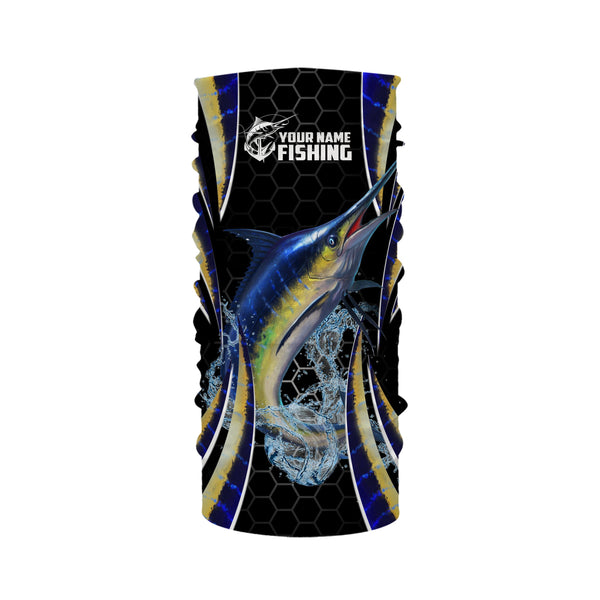 Blue Marlin saltwater Offshore fishing black scales Custom Name sun protection UPF 30+ fishing jersey NQS3506