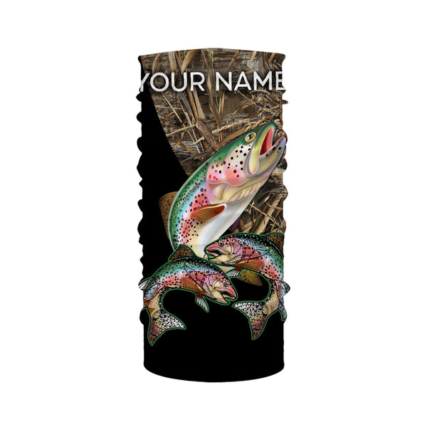 Rainbow trout fishing scales camo personalized custom name sun protection long sleeve fishing shirts NQS3801