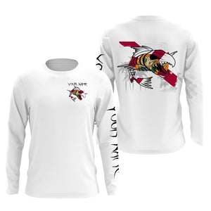 Florida fishing fish reaper skull personalized custom name sun protection long sleeve fishing shirts NQS3828